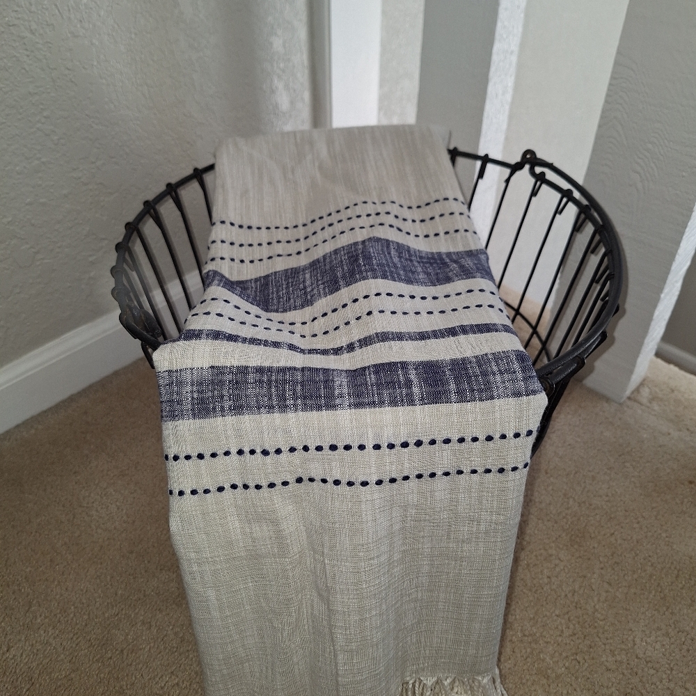 Striped Linen Table Runner